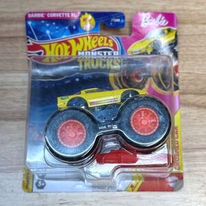 Hot Wheels Barbie Corvette XL Monster Truck Freestyle Wreckers Yellow JCD97 2024